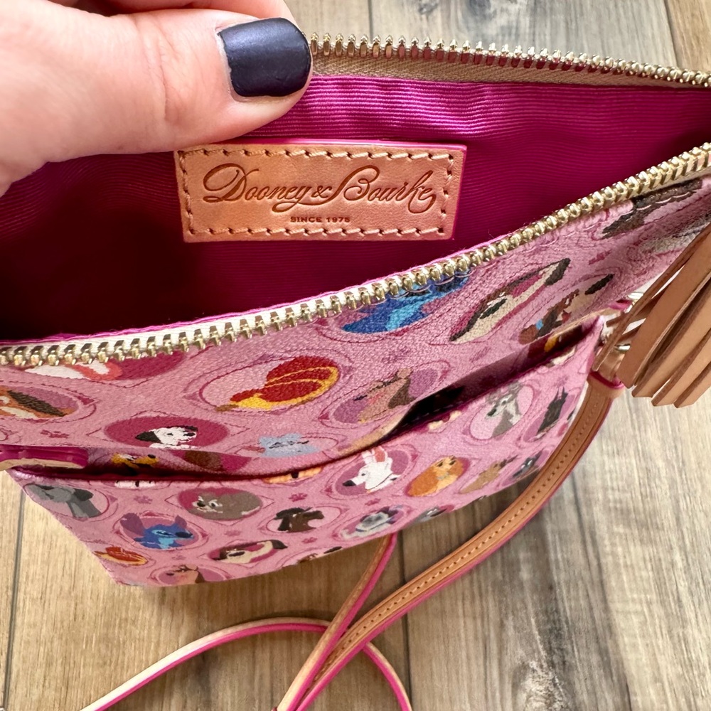 Dooney & Bourke Pink Dog Motif Crossbody with Tassel - Picture 8 of 8